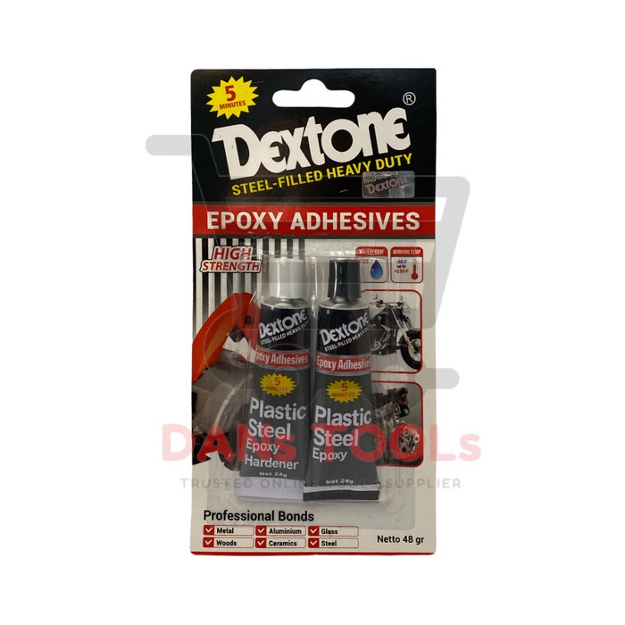 Lem Dextone 5 Menit - Plastic Steel - Lem Besi Campur - Epoxy Adhesive