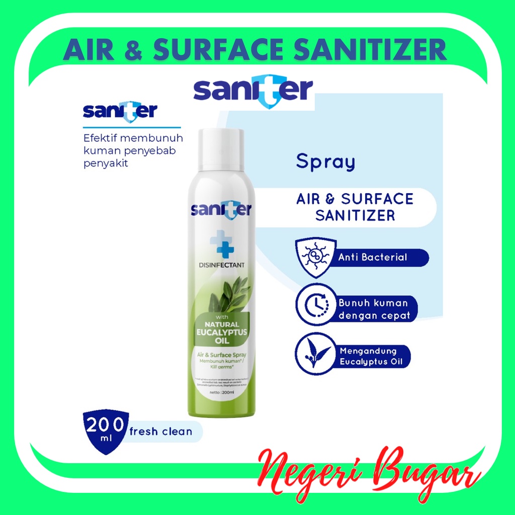 Saniter Disinfectant with Eucalyptus 200ml - Aerosol Spray