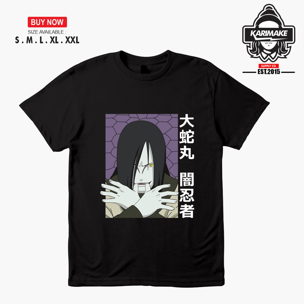 Kaos Baju Anime NARUTO OROCHIMARU Kaos Anime - juraganpoloshirt