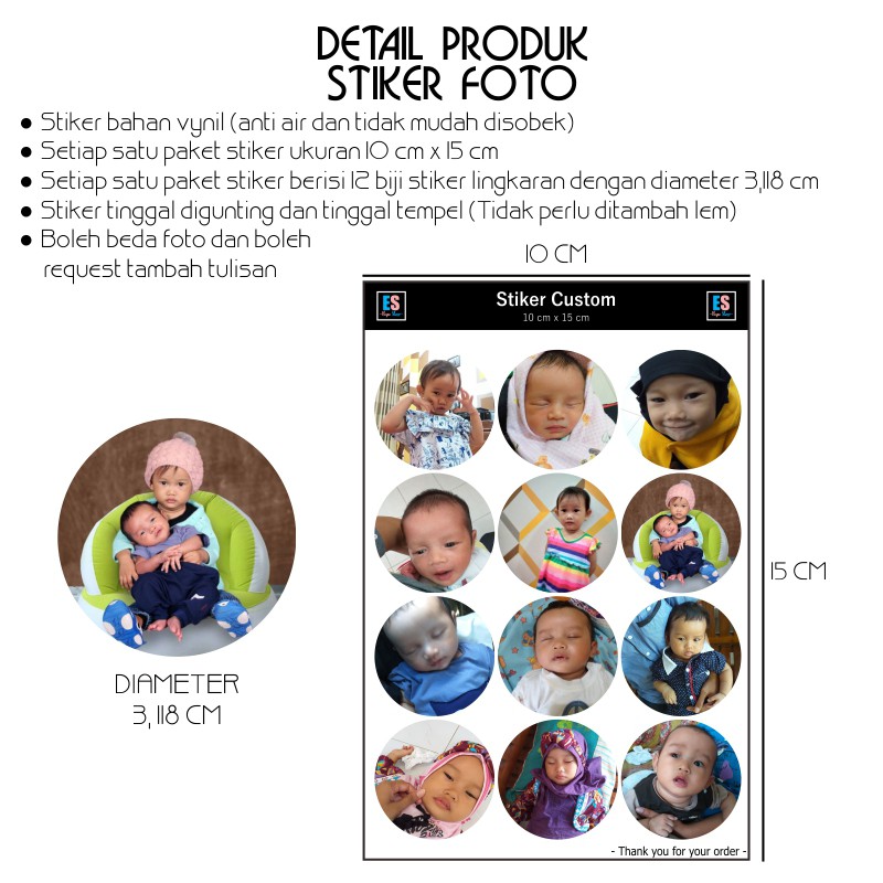 STIKER NAMA, STIKER BUMBU, DAN STIKER FOTO CUSTOM