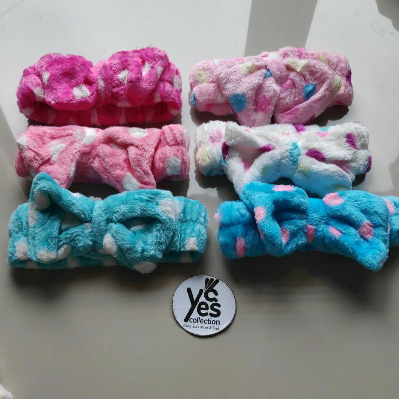 Bandana Bando Pita Besar Kecil Warna Warni Cantik Aksesoris Asessoris Rambut Kepala Sanggul Gulung