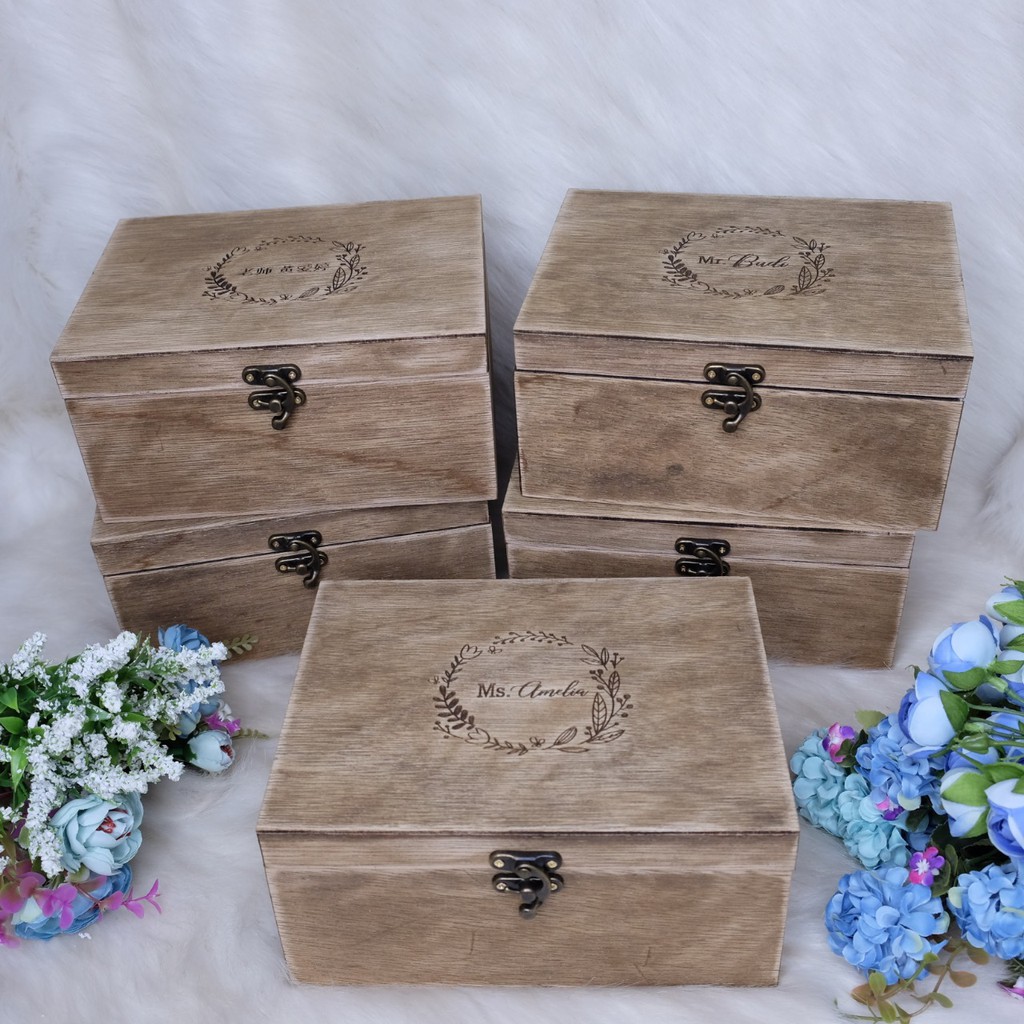  Custom  Box Kayu  Wooden Box Shopee Indonesia 