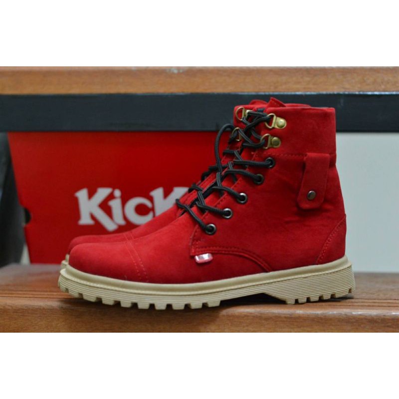 SEPATU BOOTS WANITA MUSIM DINGIN DAN HUJAN KICKERS HARAJUKU PREMIUM BOOTS