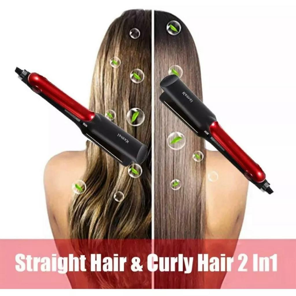 Catokan Rambut Kemei 531 2in1 Temperatur suhu ionic - Professional Hair Straightener Pelurus Curly Rambut