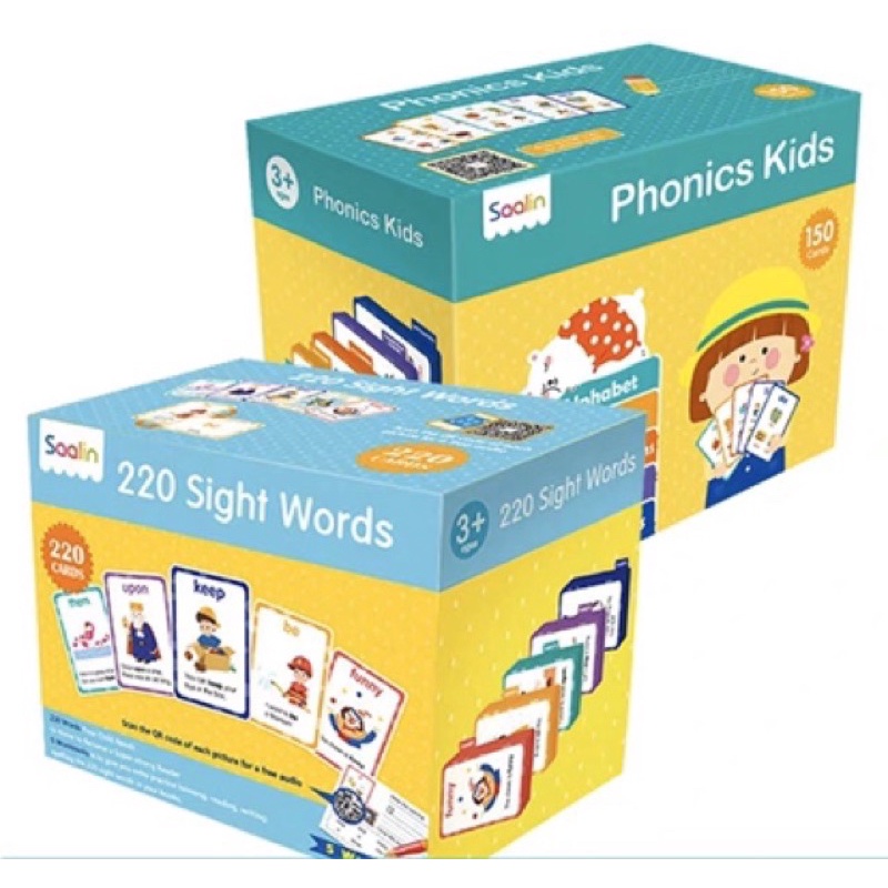 Saalin phonics kits flash card - melatih mengeja- edukasi