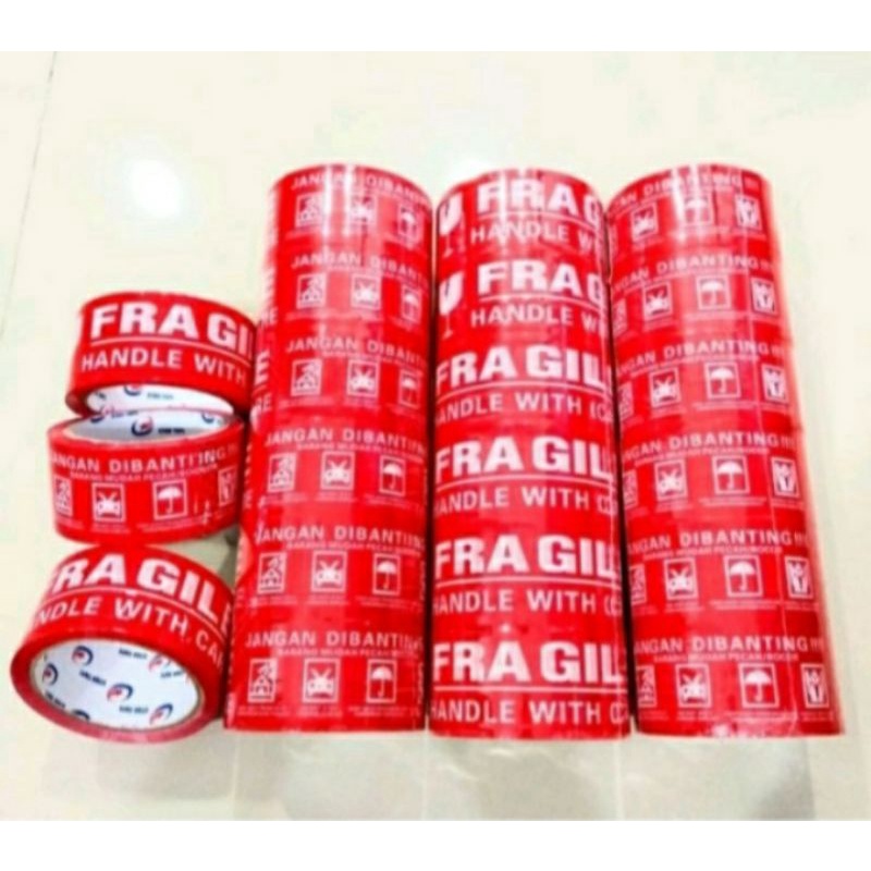 

LAKBAN FRAGILE Merah Horici Tape (48MMx50YARD)