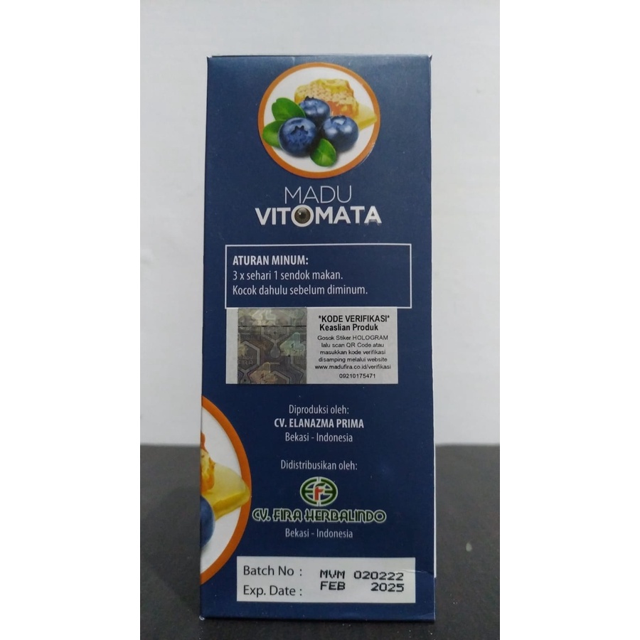 Madu VITOMATA Asli Original Obat Herbal Kesehatan Mata Minus Mata Merah