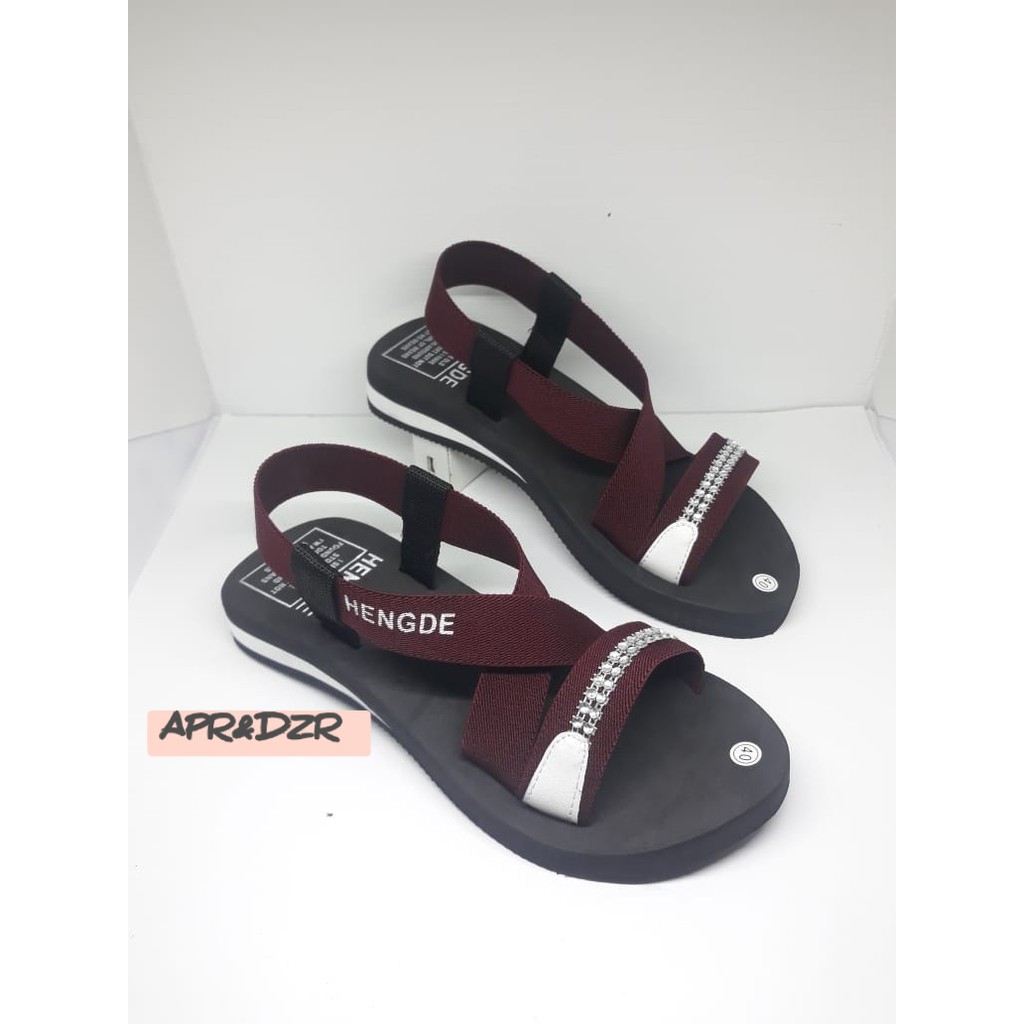 SANDAL HENGDE VARIASI MUTIARA/SANDAL HENGDE WANITA/SANDAL GUNUNG WANITA