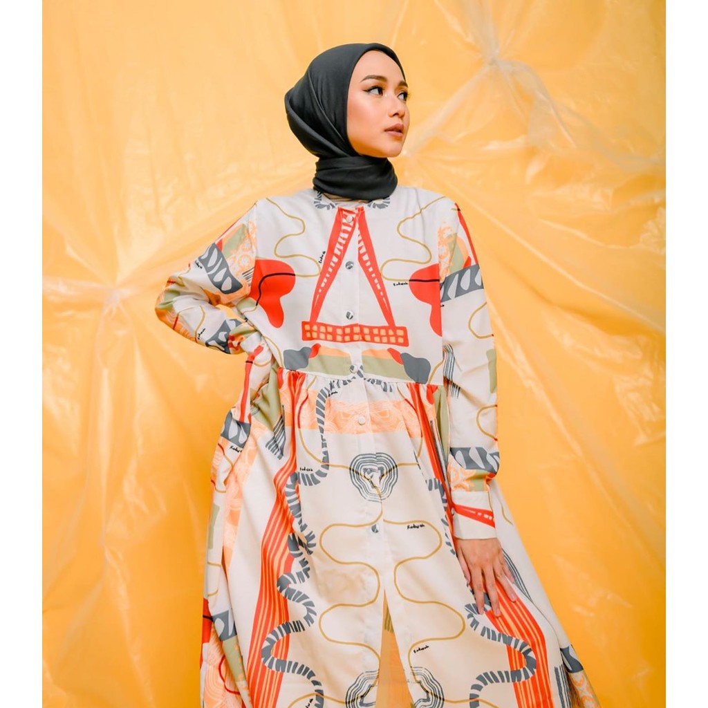 Radwah - Premium Syifa Tunik Printing - Tunik Wanita