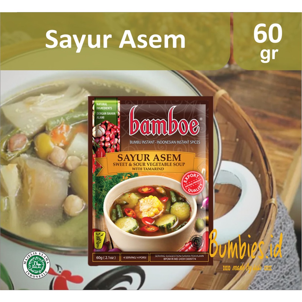 Bumbu Bamboe Sayur Asem | Spice Mix for Sweet &amp; Sour Vegetable Soup With Tamarind | Sayur Asem