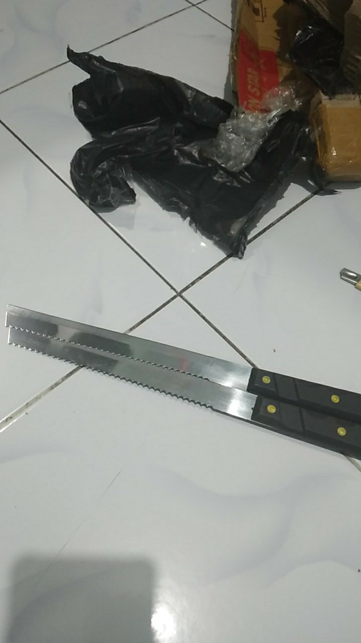 Pisau Roti Stainless Panjang / Pisau Dapur Masak 2 Fungsi