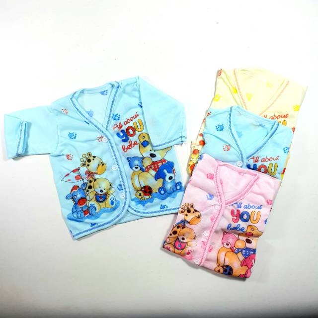 Baju Bayi Lengan Panjang PE Warna ( grosir 12pcs)