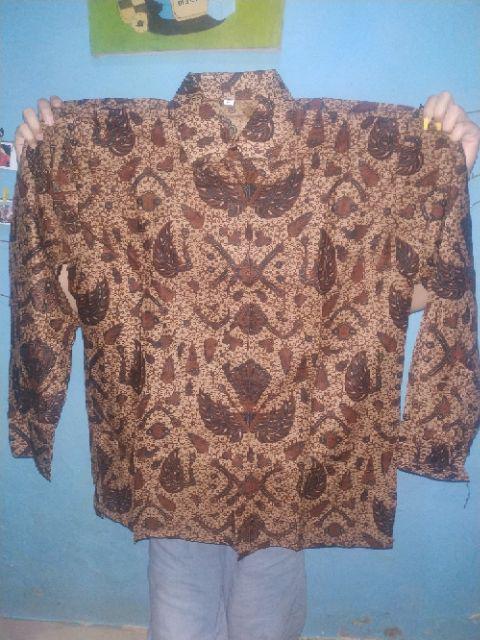 Kemeja Batik Lengan Panjang Size M L Xl Xxl Xxxl