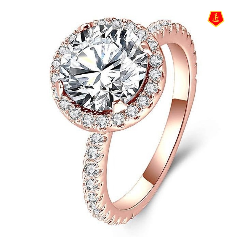 [Ready Stock]Fashion Personality Moissanite Ring Set