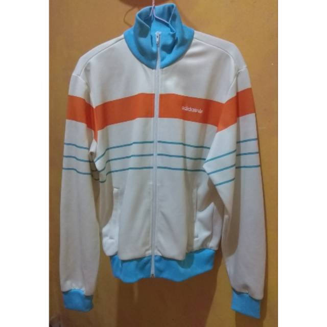 Jaket Adidas biru orange