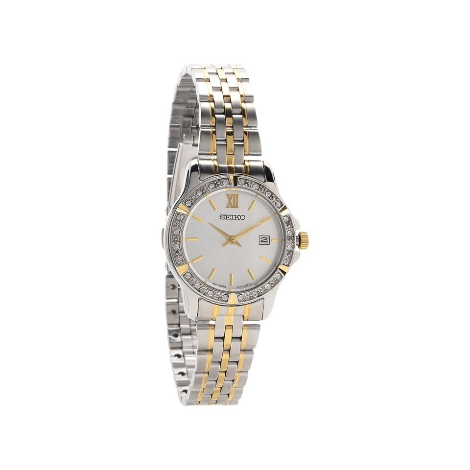 Seiko Ladies SUR732K1 Quartz Two Tone Bracelet | Jam Wanita SUR732