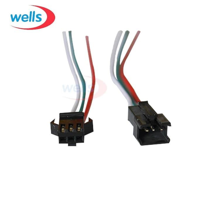 Socket wire 3 pin soket kabel 3pin 3p for led power RC battery charge