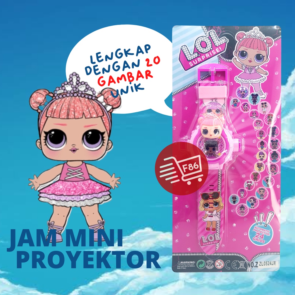 Jam Tangan Anak Laser Mini Proyektor LED Digital Banyak Karakter