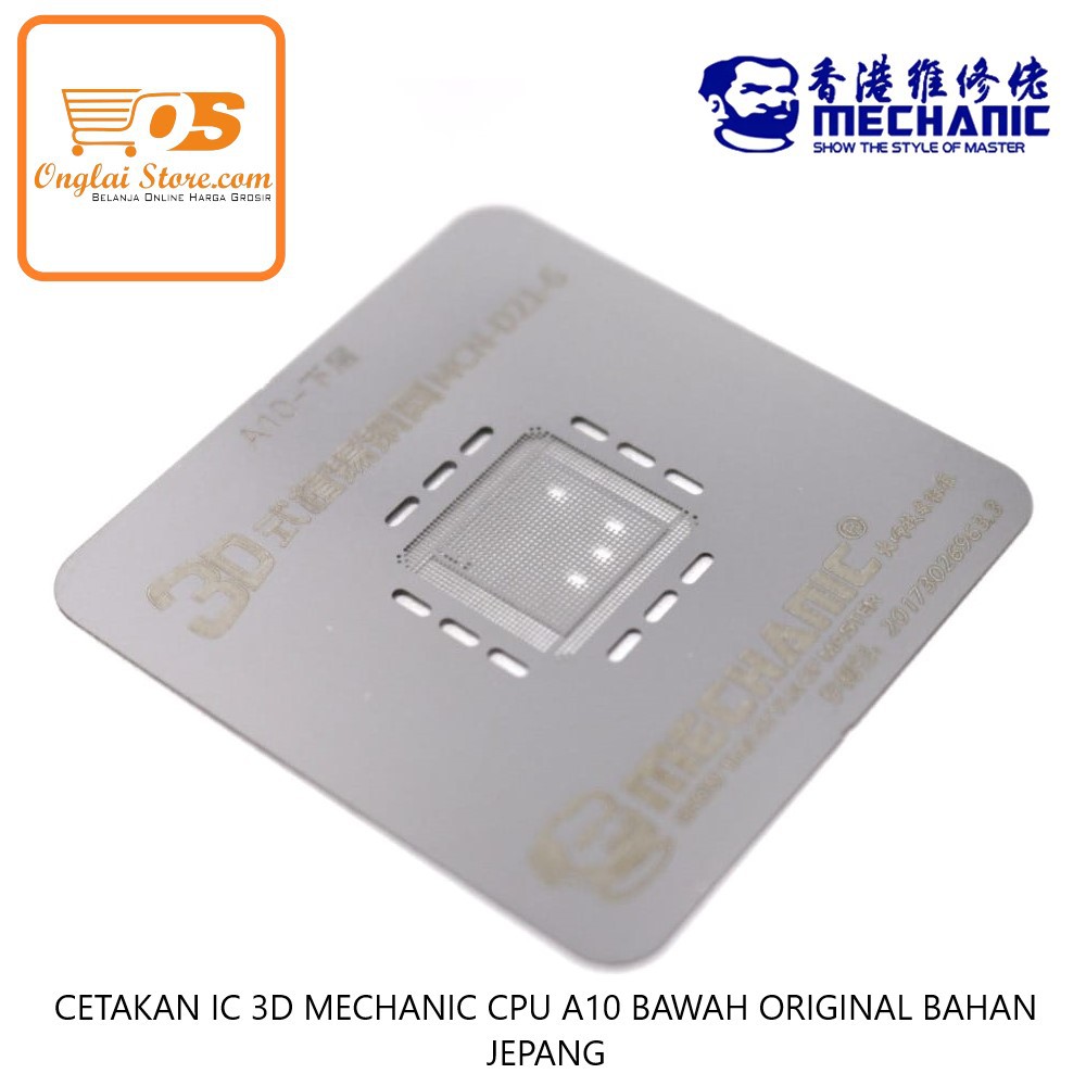 CETAKAN IC 3D MECHANIC CPU A10 BAWAH ORIGINAL BAHAN JEPANG  (HARGA SPESIAL)