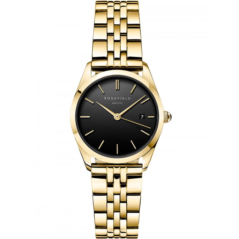 Rosefield Jam Tangan Wanita The Ace XS Black Steel Gold ABGSG-A19