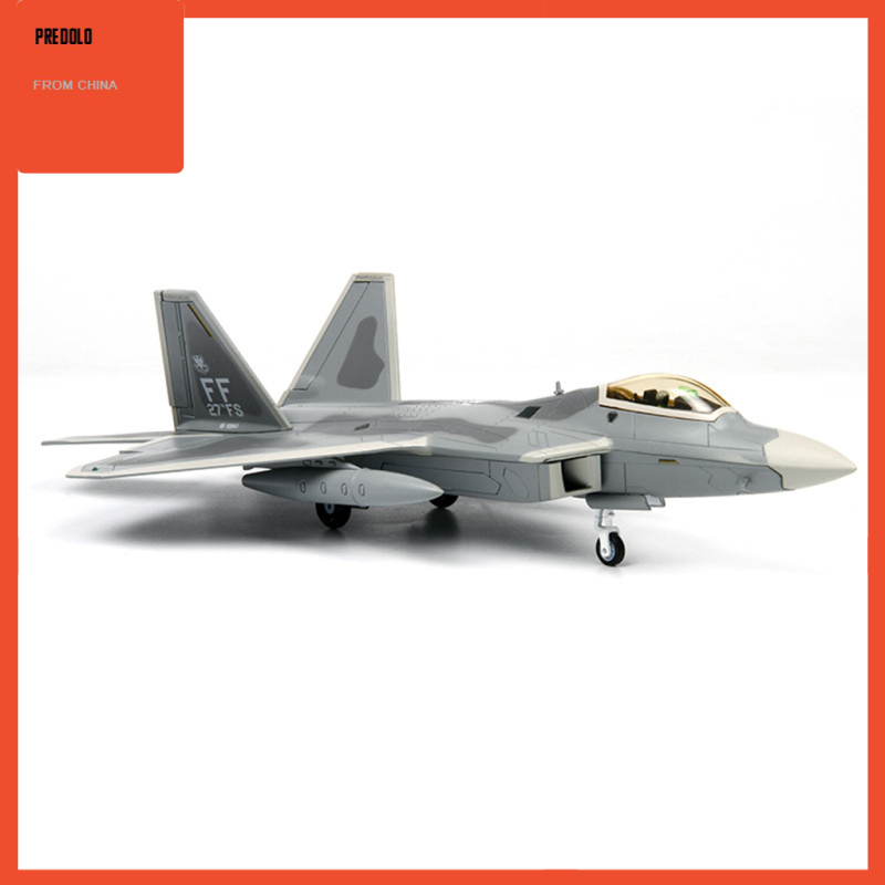 Miniatur Diecast Pesawat F-22 Skala 1 / 72 Dengan Stand Untuk Dekorasi