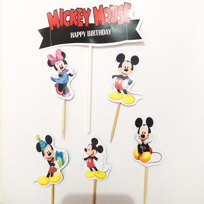 HIASAN TART TOPPER ULANG TAHUN MICKEY MOUSE
