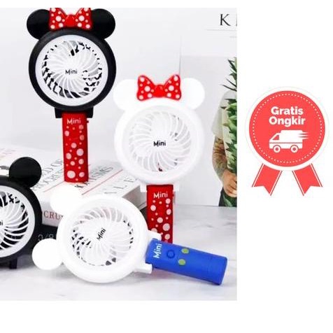 Ω Kipas Angin Mini Tancap Genggam Lipat Mickey Micky Miky Miki Mini Mouse Karakter Lucu Portable Fan