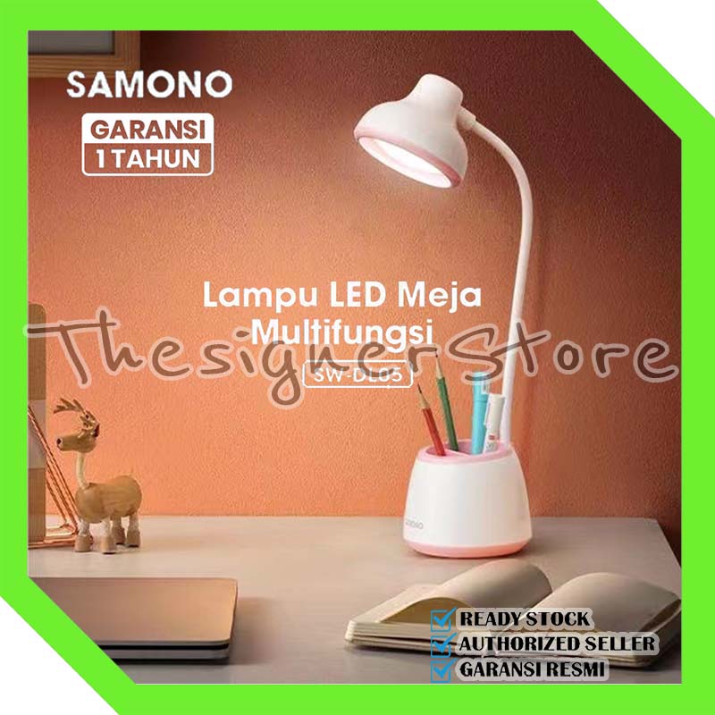 SAMONO Lampu LED Meja Multifungsi Fleksibel SW-DL05 Pink