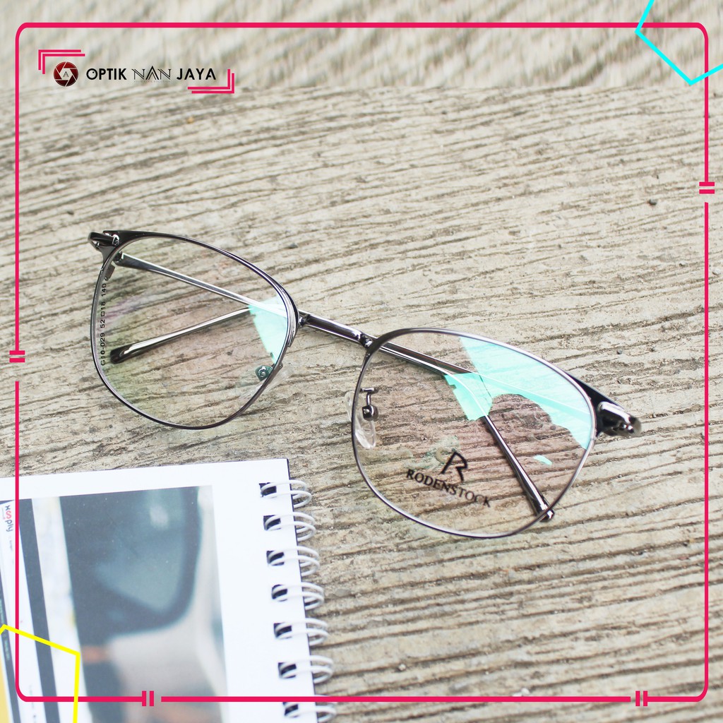 GRATIS LENSA ANTI RADIASI - Frame Kacamata Minus Baca Pria Wanita Rodenstock A10