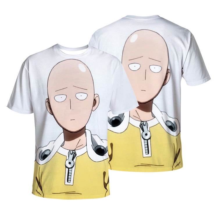  Kaos  T shirt Lengan Pendek Print One Punch Man Saitama 3d  