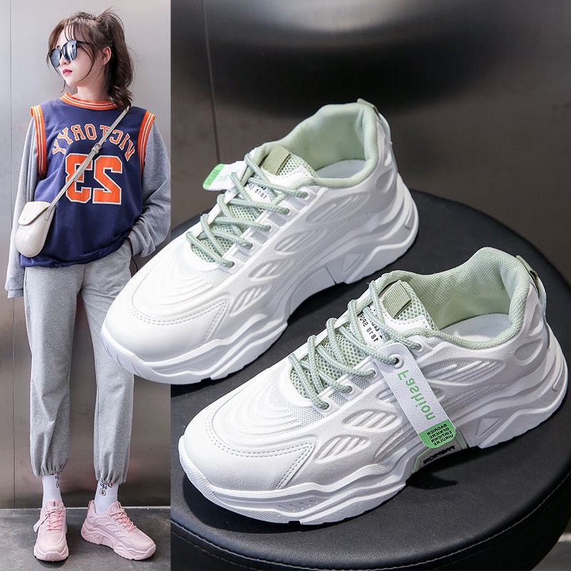 Favorite &quot;FREE BOX&quot; (Size 37 - 41) Sepatu Wanita Sneakers Trendy Bertali Fashion Sport Shoes Anti Slip Import Premium Qualiy 9015