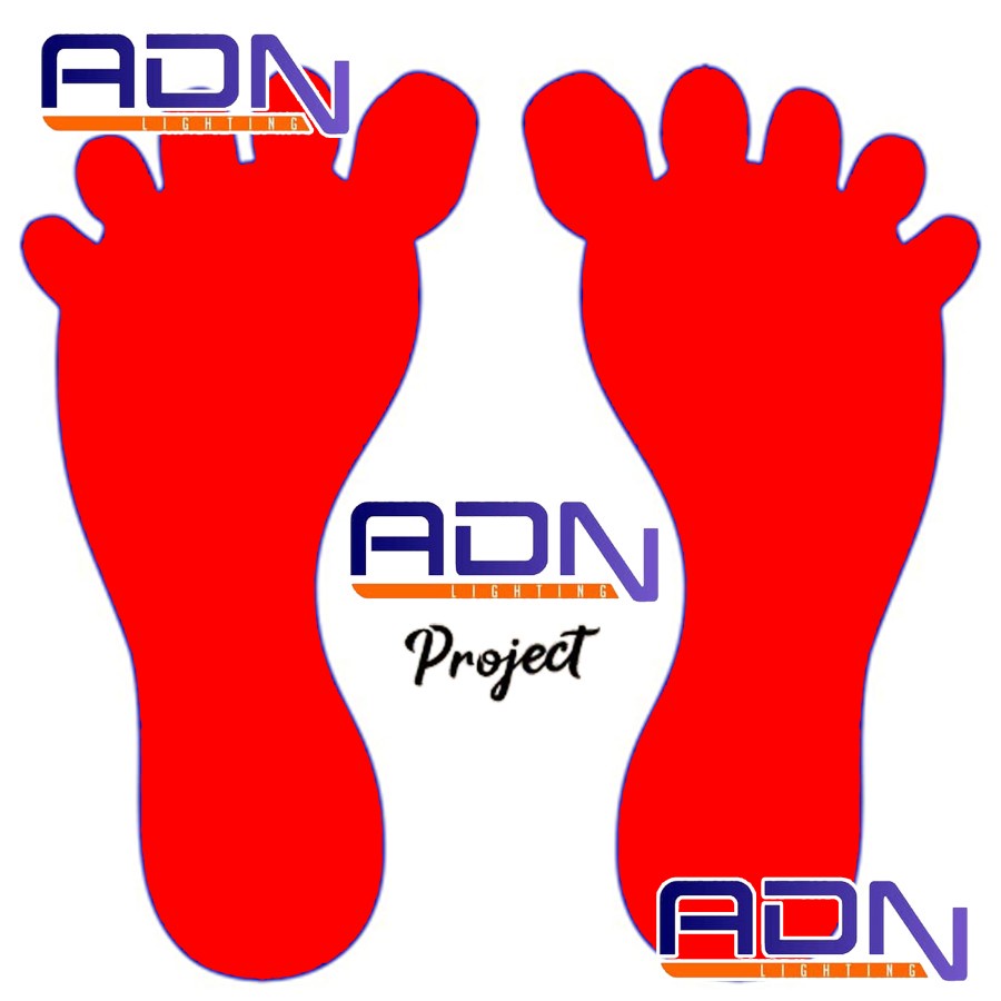 CUTTING STICKER TELAPAK KAKI WALLPAPER LANTAI DINDING TEMBOK LIFT DLL by ADN.in