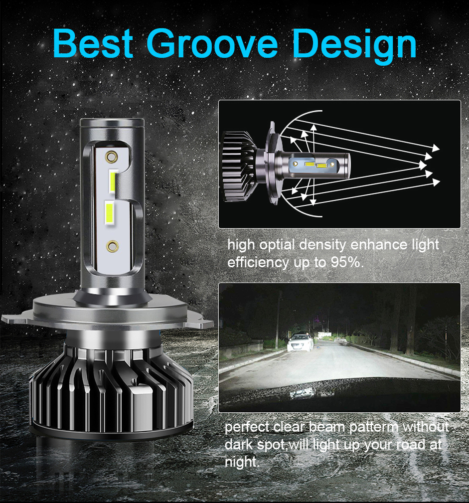 1 Pasang Lampu Depan Mobil LED CSP H4 H78 H10 9012 H11 H27 9005 HB3 9006 HB4 H1 3000K 4300K ​​6000k 8000K Lampu Kabut LED 12000LM 110W 12V Universal Untuk Mobil