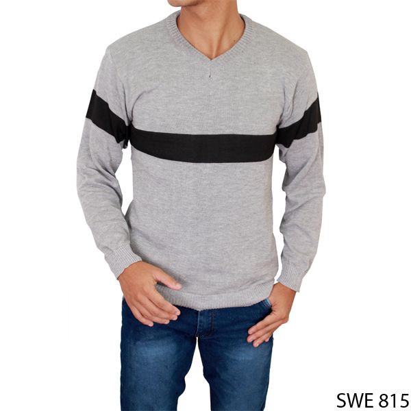 Sweater Pria Motif V-Neck Kombinasi / Premium Quality - Bahan Rajut (COMB)