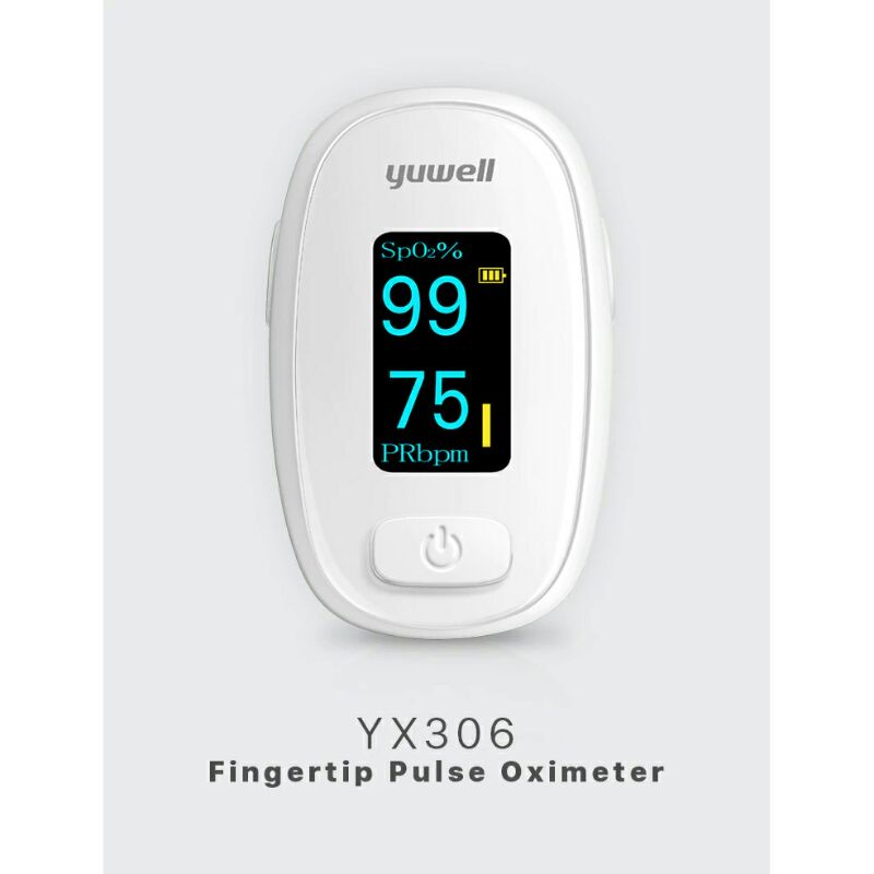 Yuwell Alat Pengukur Detak Jantung Kadar Oksigen Fingertip Pulse Oximeter YX306