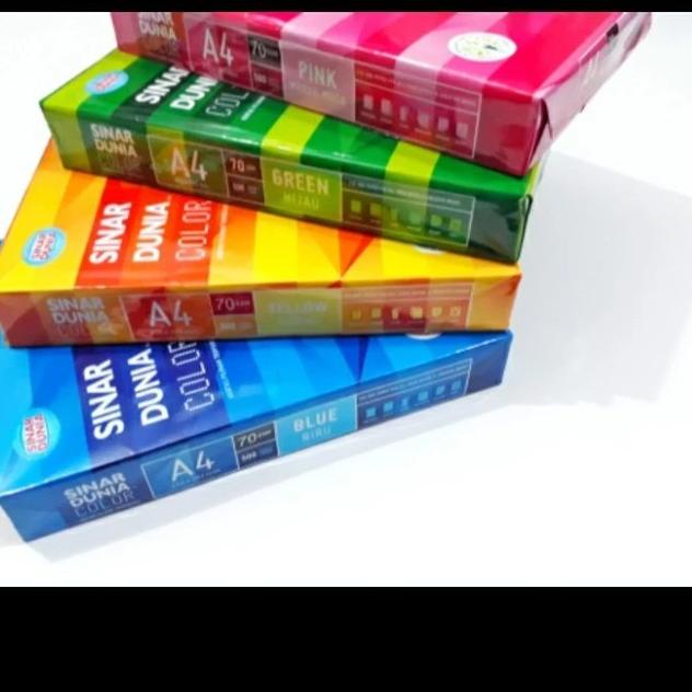 

Hot - Kertas HVS Warna Sidu a4 70gr/rim ..