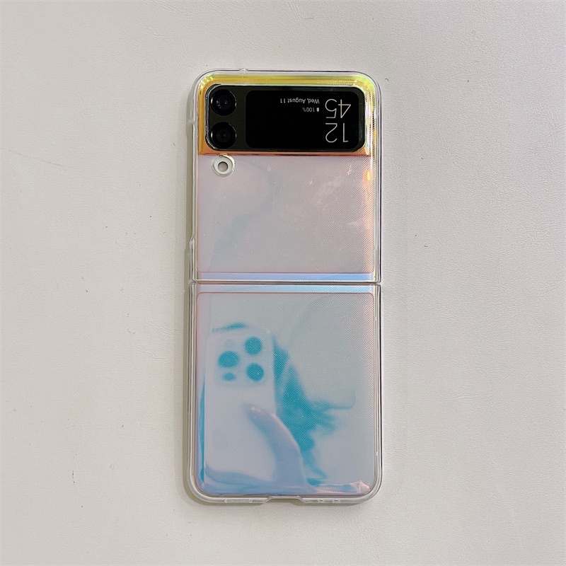 Casing Z Flip 6 5 4 3 Z Fold 6 5 4 3 with Hologram Paper READYSTOCK Case TPU Acrylic ZFlip4 Zflip3 Zflip Zfold Zfold4 Zfold3