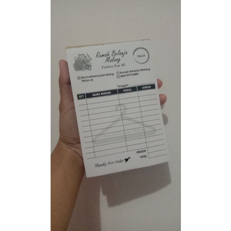 

[COD] NOTA CUSTOM TERMURAH