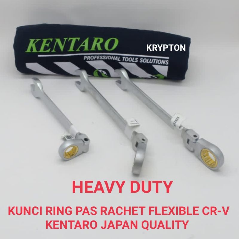 KUNCI RING PAS RACHET FLEXIBLE CR-V HEAVY DUTY KENTARO JAPAN QUALITY