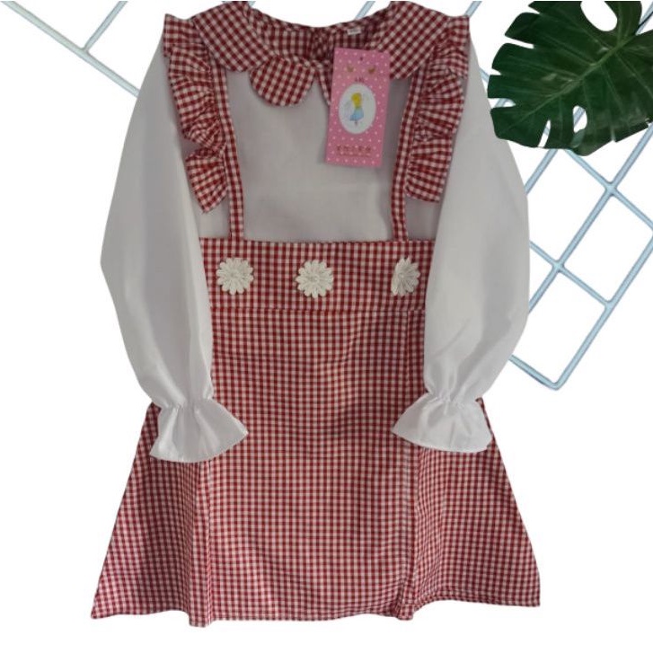 DRESS KOREA BAJU DRESS ANAK KOTAK IMPORT BAJU ANAK PEREMPUAN BAJU IMPORT WANITA BAJU IMPORT ANAK PER