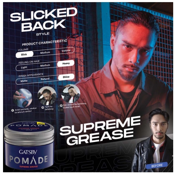 Gatsby Styling Pomade Slicked Back Style 80 g