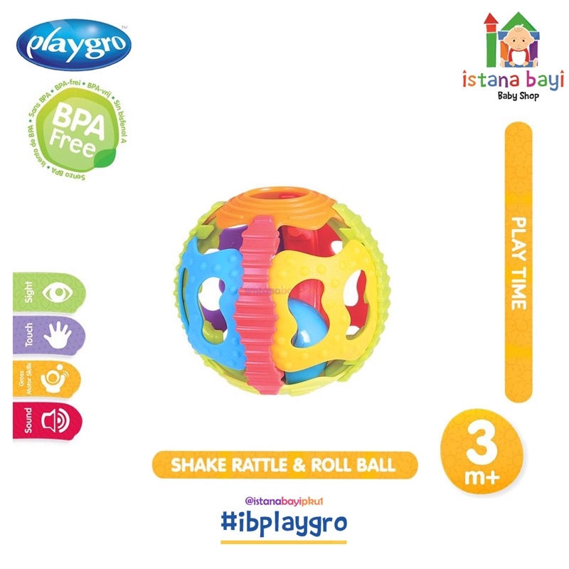 Playgro Shake Rattle and Ball - Mainan bayi