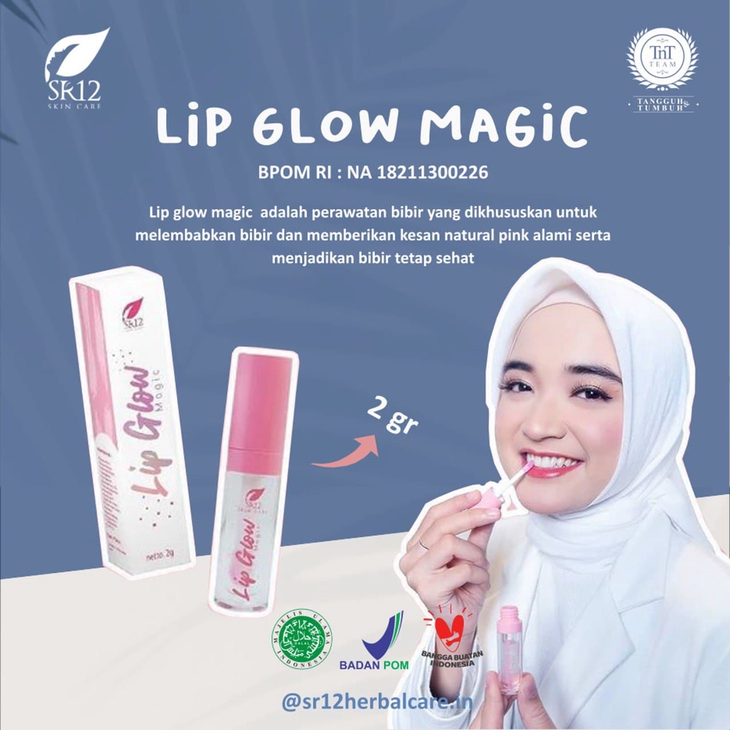 SR12 Lip Glow Magic Lip Gloss Lipstik & Pelembab Bibir Serum Bibir Pemerah Bibir Perona Bibir Obat P
