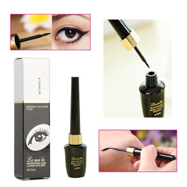 Lameila Eye Liner Anti Air  Keringat Warna Hitam 10ml LS760