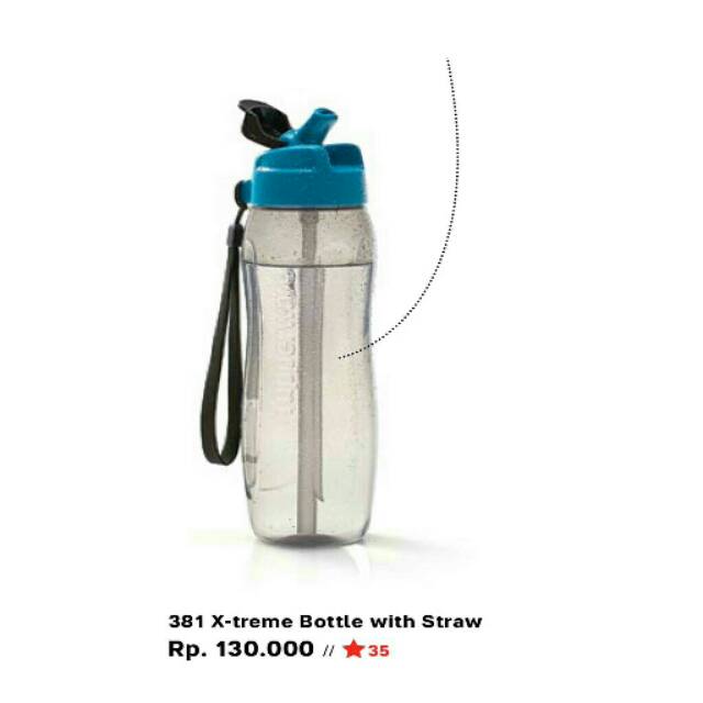 xtreme bottle with straw hitam botol minum 750ml