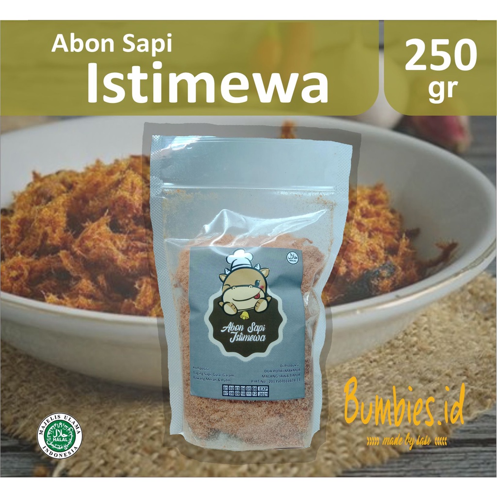 Abon Sapi Istimewa Kemasan 250gram 100% Daging Sapi Halal