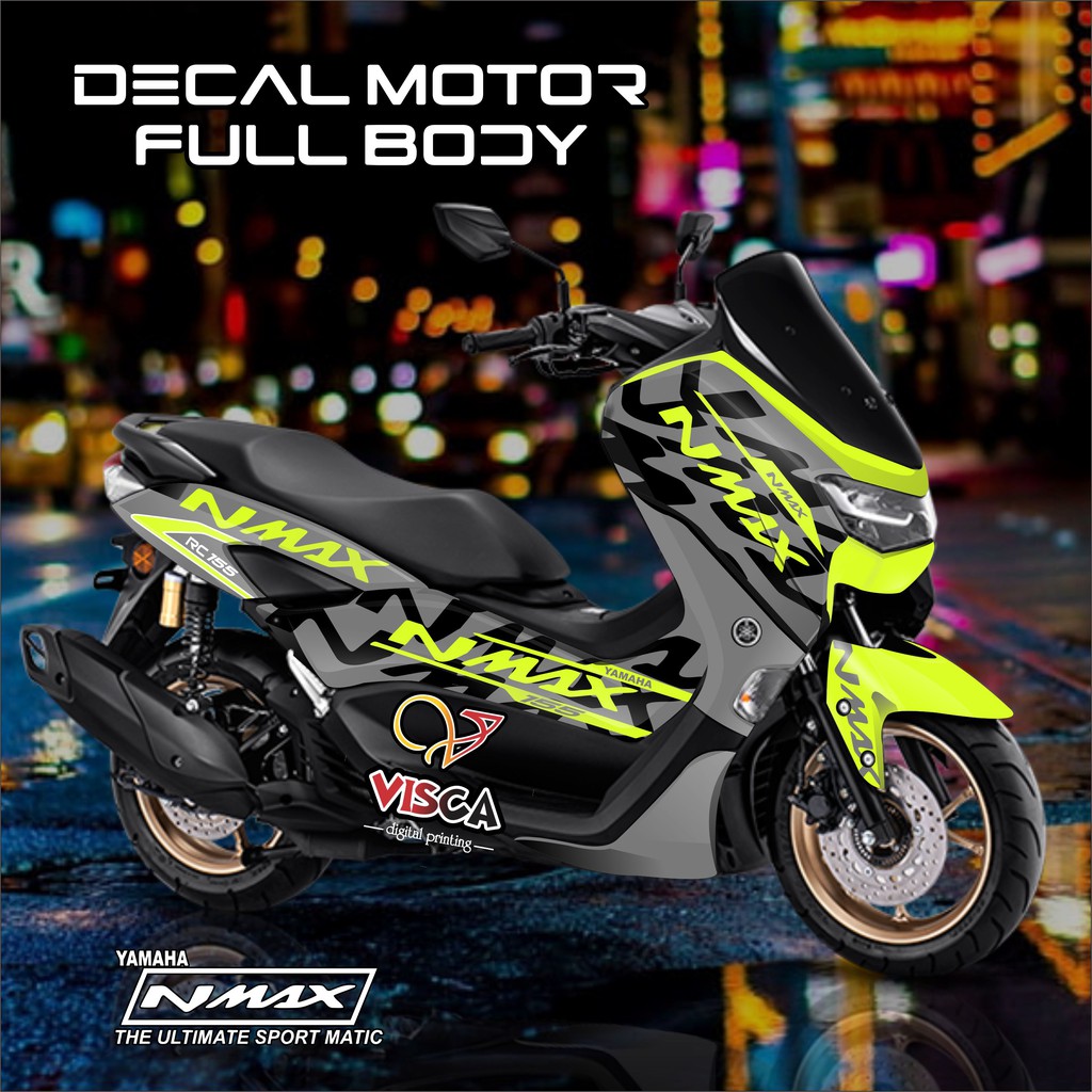 Decal Nmax 2020 Decal Nmax Full Body Dekal Nmax Stiker Nmax 2020 Full Body Green Lime
