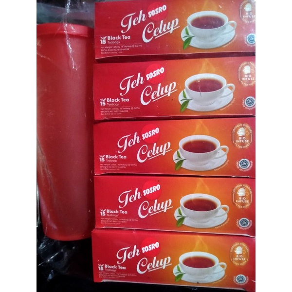 

PAKET teh celup Sosro 5box hadiah Tumbler/paketan Sosro celup free gelas cantik 500ml