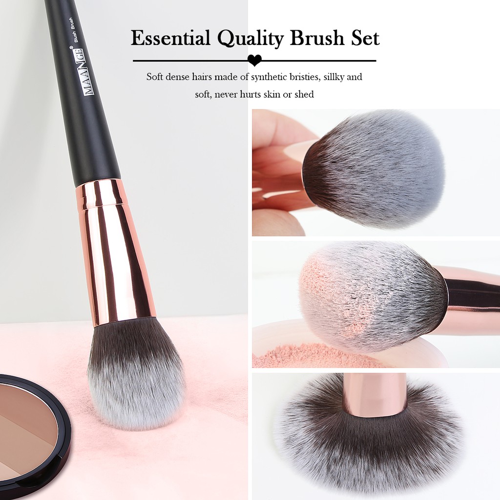 MAANGE  18 Pcs Makeup Kuas Set  Brush Make Up Alat Kosmetik Foundation Blusher Untuk Riasan Alat Profesional 5810