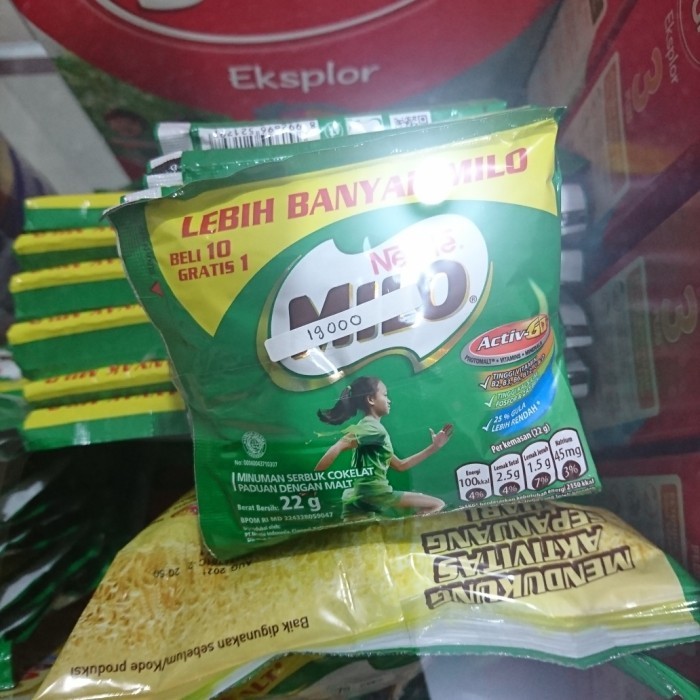 

Milo Activ Go Sachet Renceng 22gr 10 gratis 1